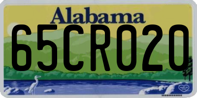 AL license plate 65CR020