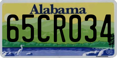 AL license plate 65CR034