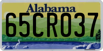 AL license plate 65CR037