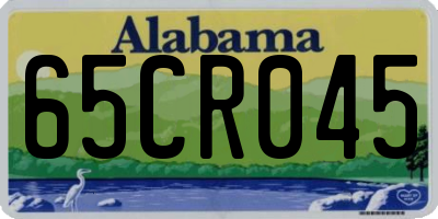 AL license plate 65CR045