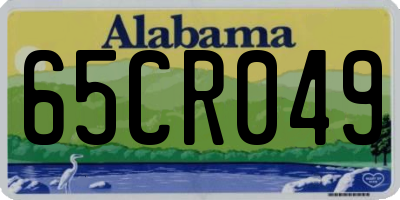 AL license plate 65CR049