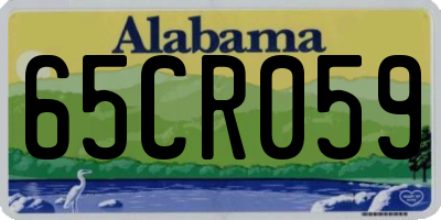 AL license plate 65CR059