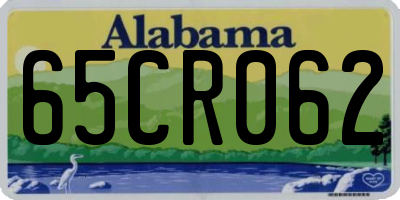 AL license plate 65CR062