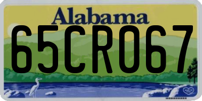 AL license plate 65CR067