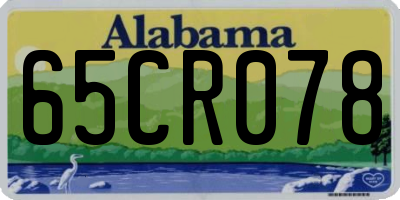 AL license plate 65CR078