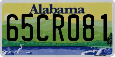AL license plate 65CR081
