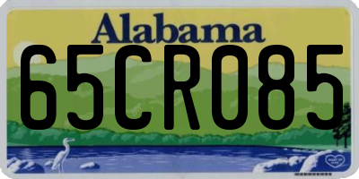 AL license plate 65CR085