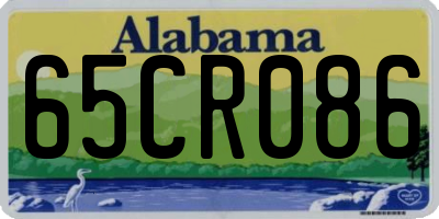 AL license plate 65CR086