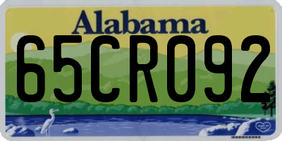 AL license plate 65CR092