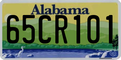 AL license plate 65CR101