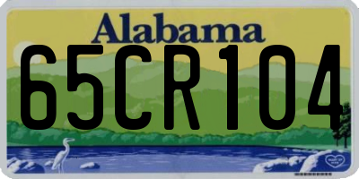 AL license plate 65CR104