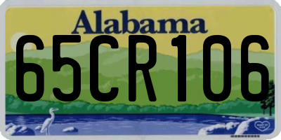 AL license plate 65CR106