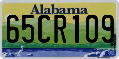 AL license plate 65CR109