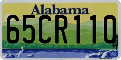AL license plate 65CR110