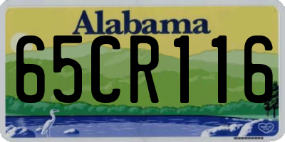 AL license plate 65CR116