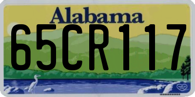 AL license plate 65CR117