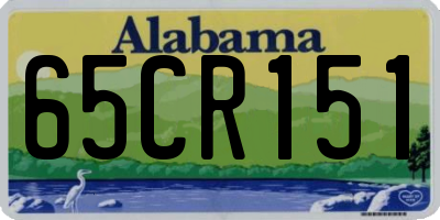 AL license plate 65CR151