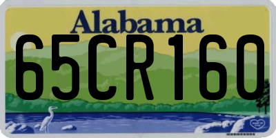 AL license plate 65CR160