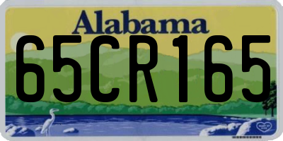 AL license plate 65CR165