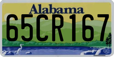 AL license plate 65CR167