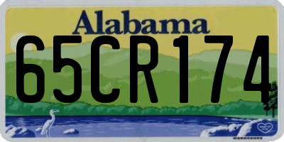 AL license plate 65CR174