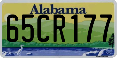 AL license plate 65CR177