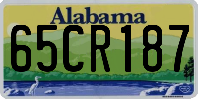 AL license plate 65CR187