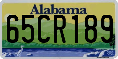AL license plate 65CR189