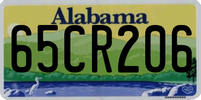 AL license plate 65CR206