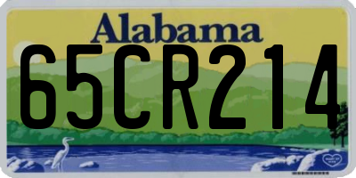 AL license plate 65CR214