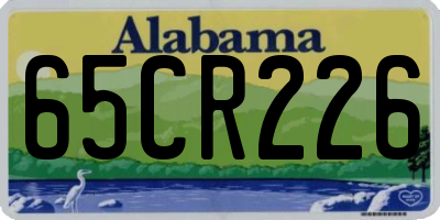 AL license plate 65CR226