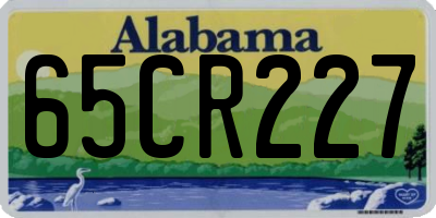 AL license plate 65CR227