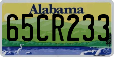 AL license plate 65CR233