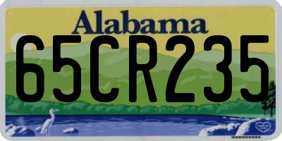 AL license plate 65CR235