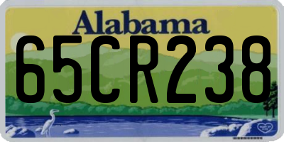 AL license plate 65CR238