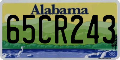 AL license plate 65CR243