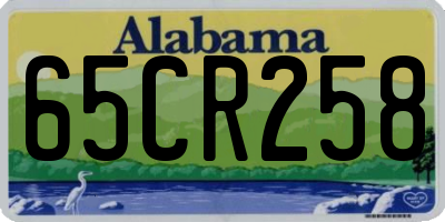 AL license plate 65CR258