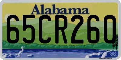 AL license plate 65CR260