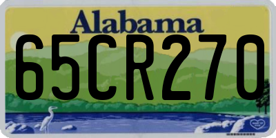 AL license plate 65CR270
