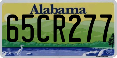 AL license plate 65CR277