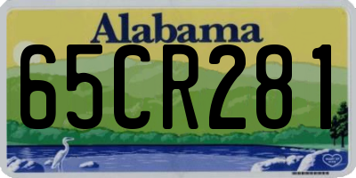 AL license plate 65CR281