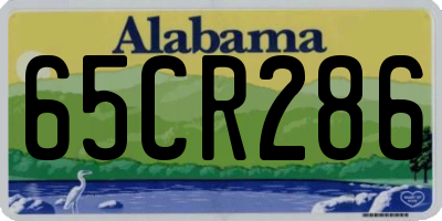 AL license plate 65CR286