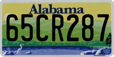 AL license plate 65CR287