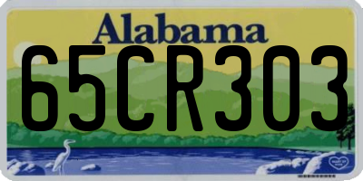 AL license plate 65CR303
