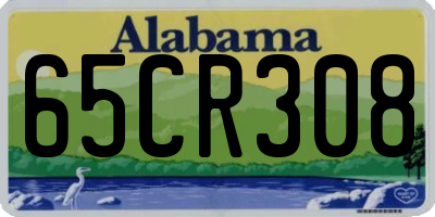 AL license plate 65CR308
