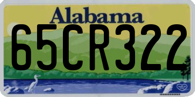 AL license plate 65CR322