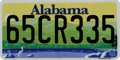 AL license plate 65CR335