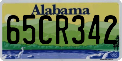 AL license plate 65CR342