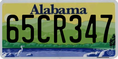 AL license plate 65CR347