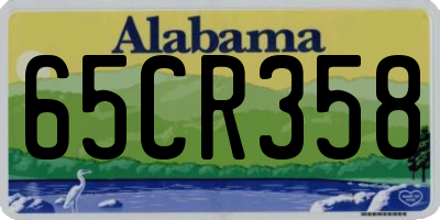AL license plate 65CR358